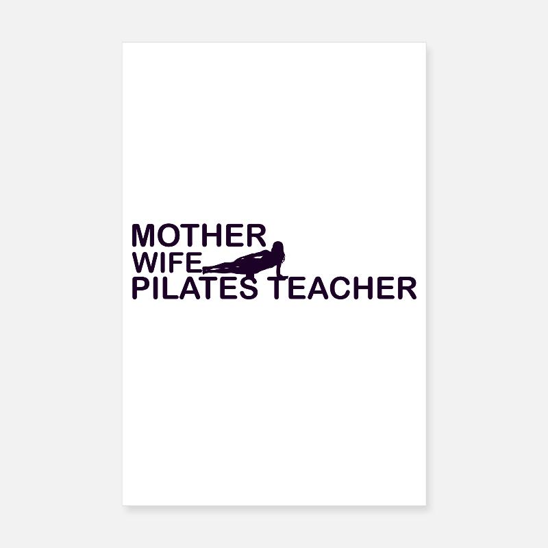 Pilates Mutter / Pilates Lehrer Poster 20x30 cm