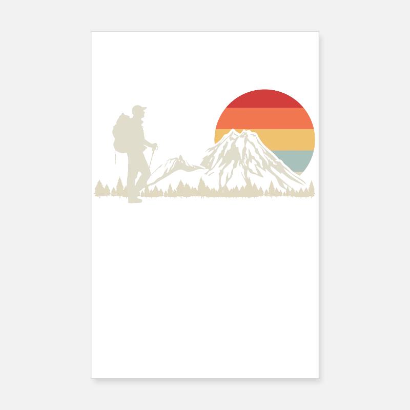 Wandern Wanderer Poster 20x30 cm