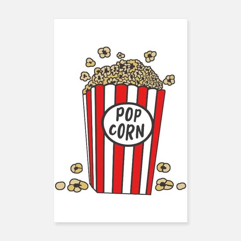 Popcorn - Poster 20x30 cm - Weiß