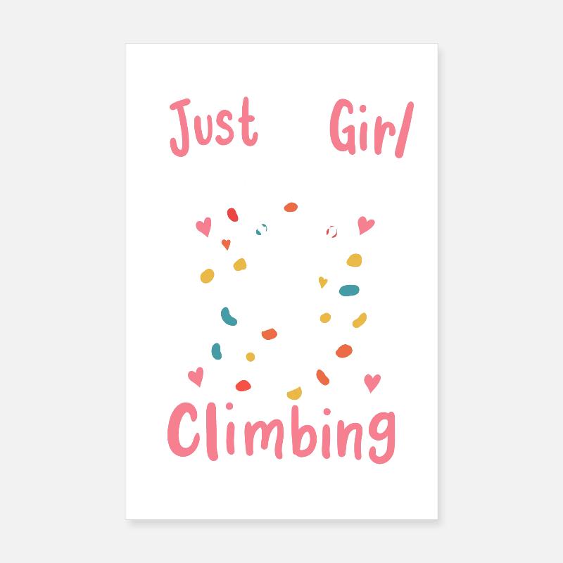 Wall climbing bouldering - Poster 8" x 12" (20x30 cm) - white