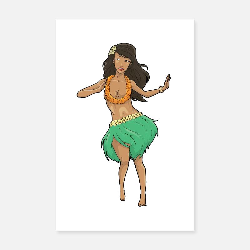 Danseur de Hula Poster 20 x 30 cm