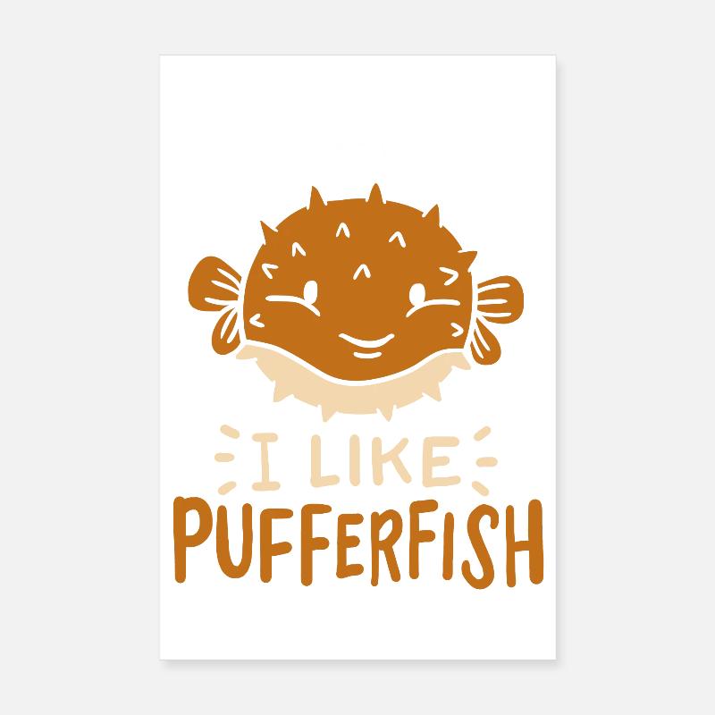 Pufferfish Poster 8" x 12" (20x30 cm)