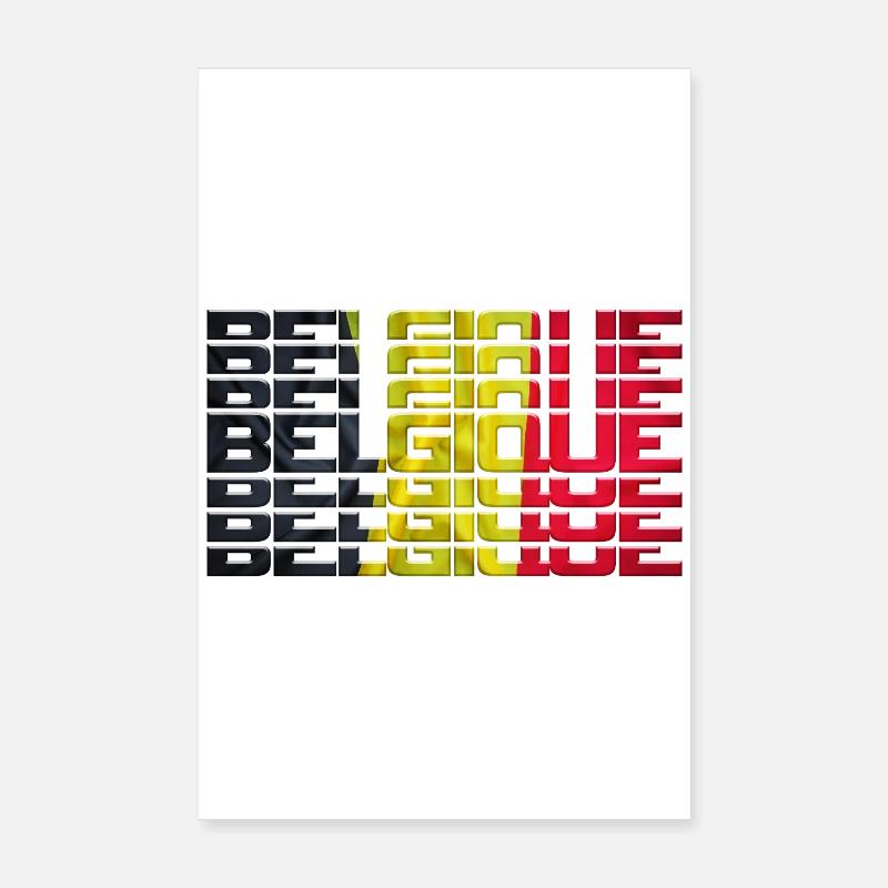 Drapeau belge Poster 20 x 30 cm