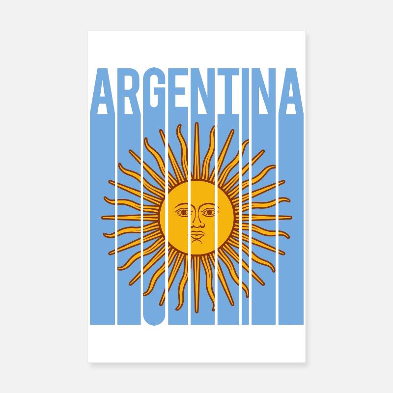 drapeau de l’Argentine t-shirt design sol de mayo Poster 20 x 30 cm