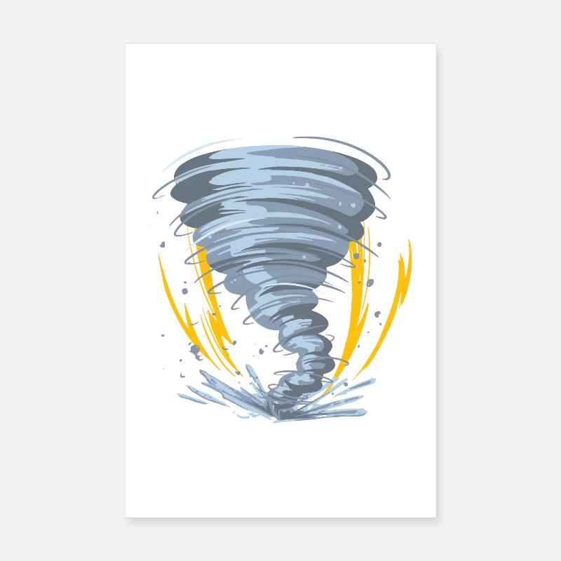 Tornade Hurricane Windsturm Idée cadeau Poster 20 x 30 cm