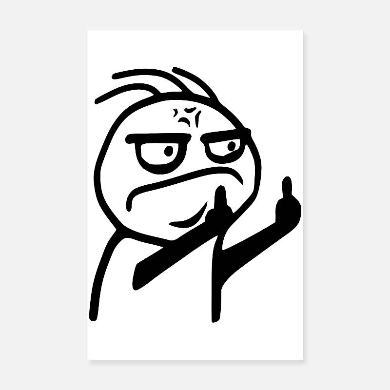 Fuck You Strichmännchen Meme Poster 20x30 cm