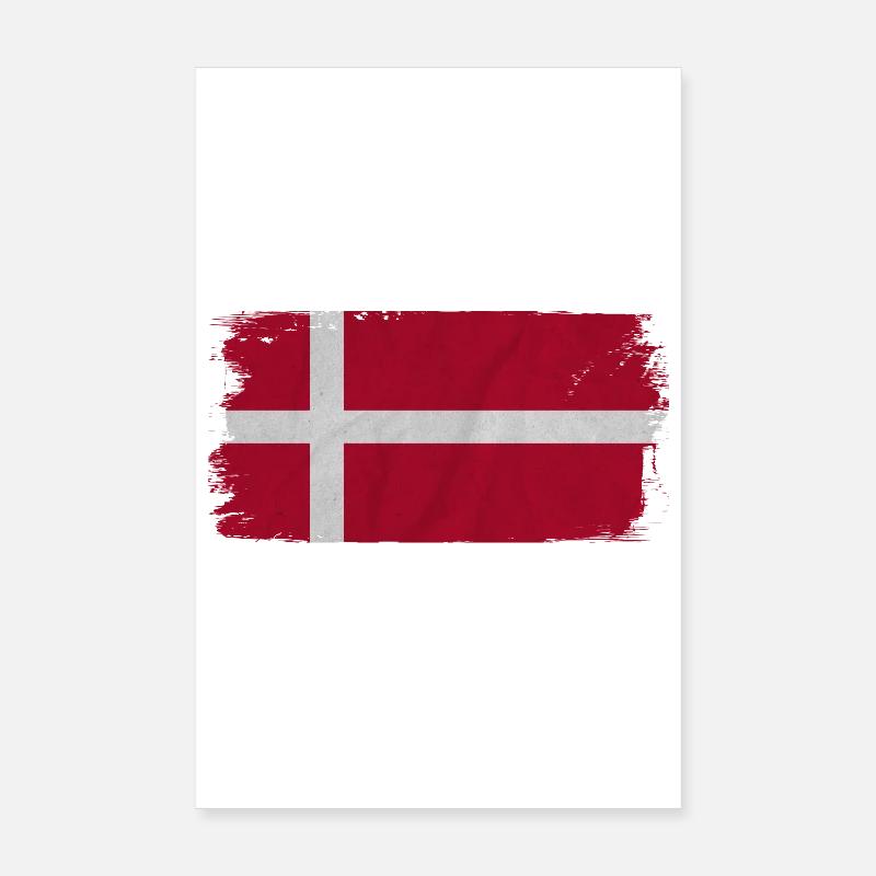 Drapeau danemark Poster 20 x 30 cm