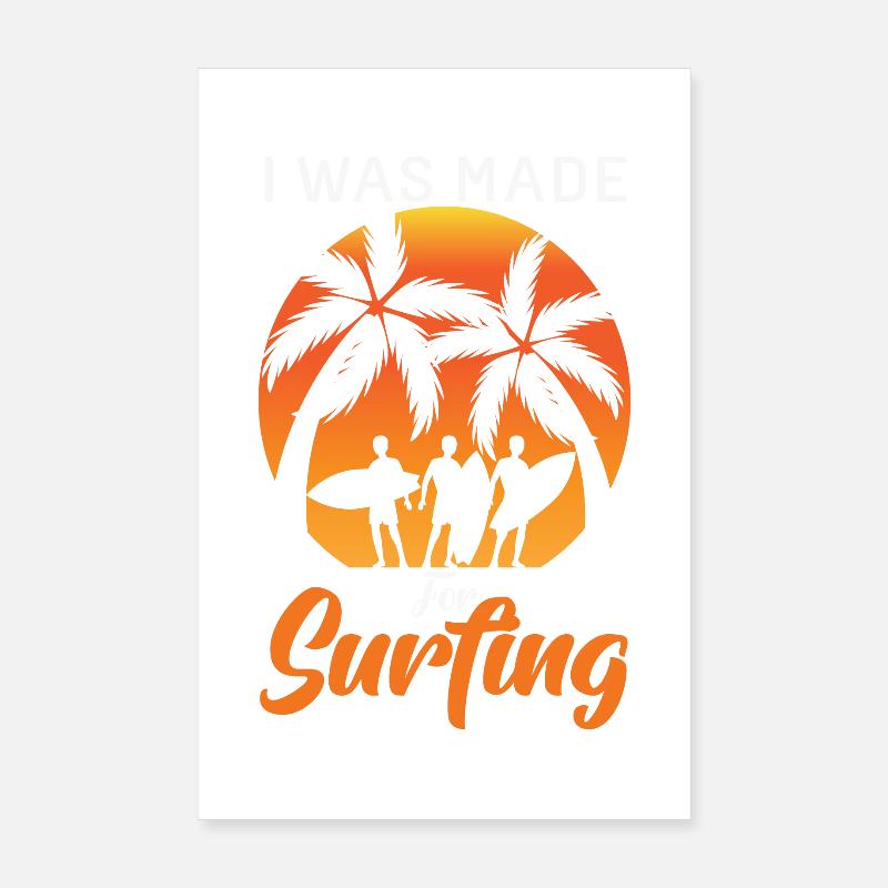 Surfen Poster 20x30 cm