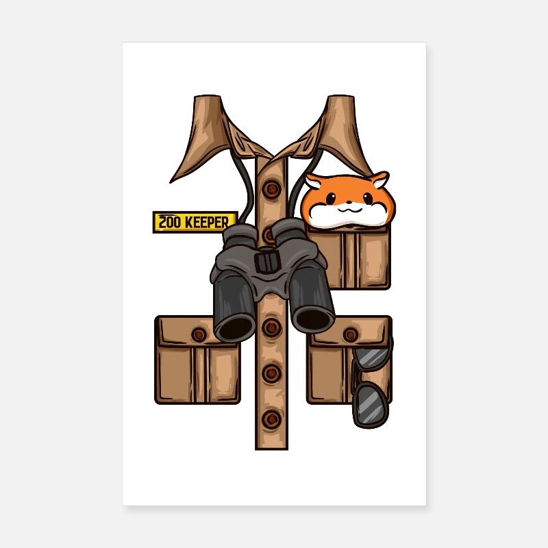Tierpfleger Savanne Afrika Poster 20x30 cm
