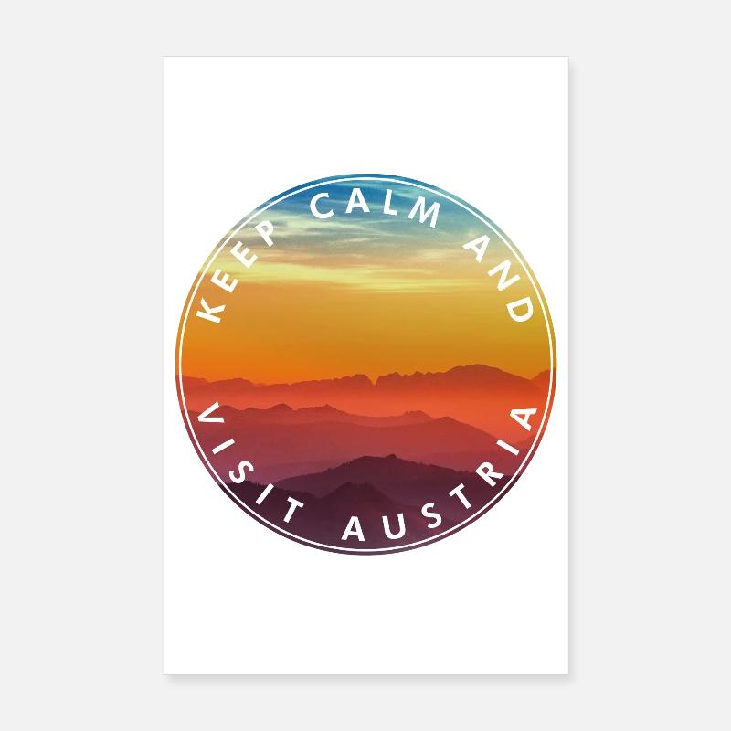 Visit Austria Sunset Poster 8" x 12" (20x30 cm)