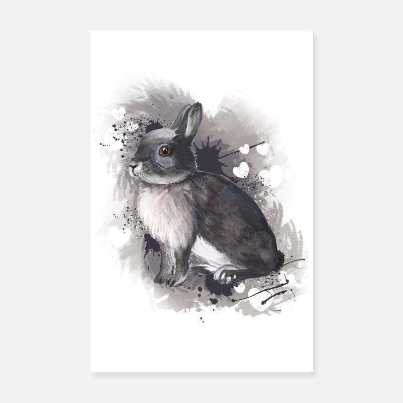 Hase Kaninchen Poster 20x30 cm