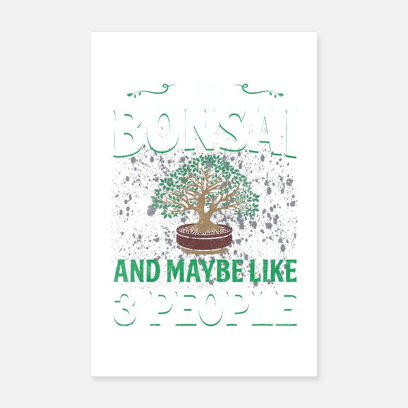 Bonsai - Poster 20x30 cm - Weiß
