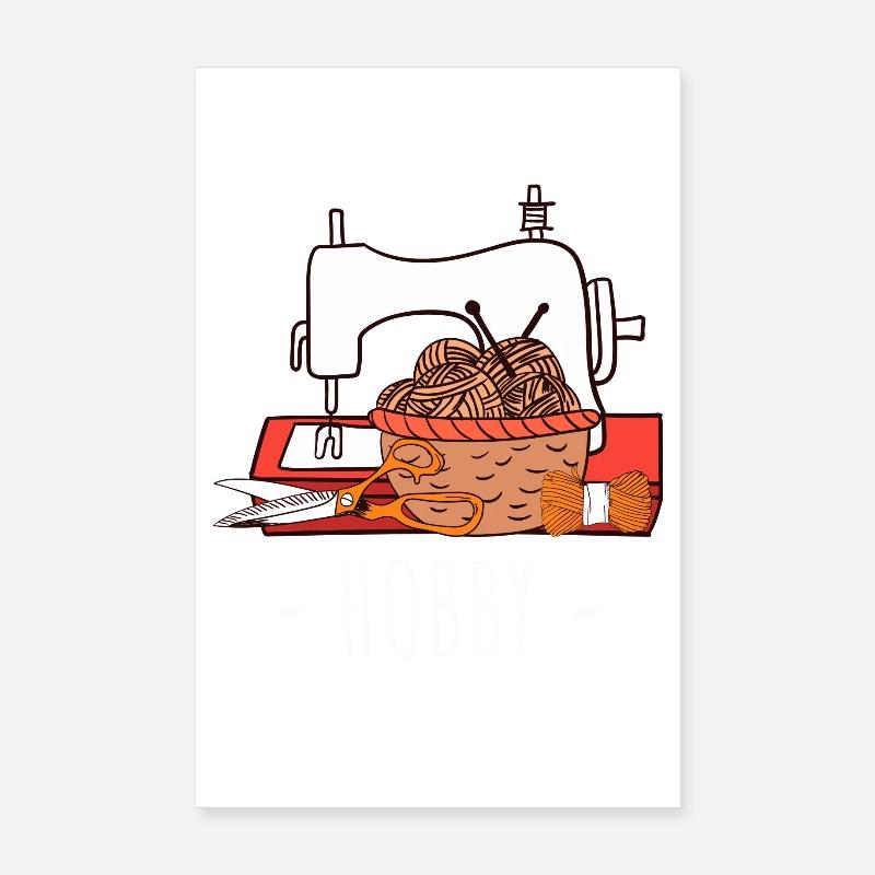Näh- und Strickhobby-Basteldesign Poster 20x30 cm
