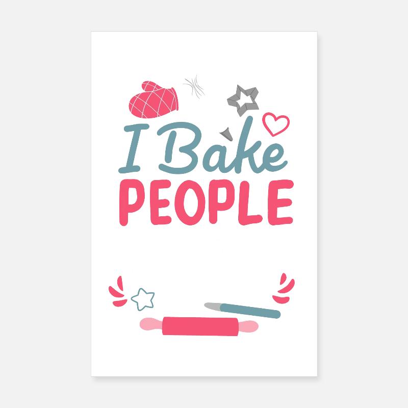 Backen Bäckerei Hobbybäcker Poster 20x30 cm