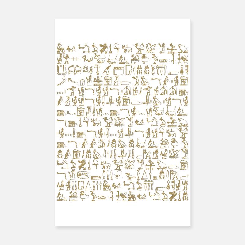 Hieroglyphics - Poster 8" x 12" (20x30 cm) - white