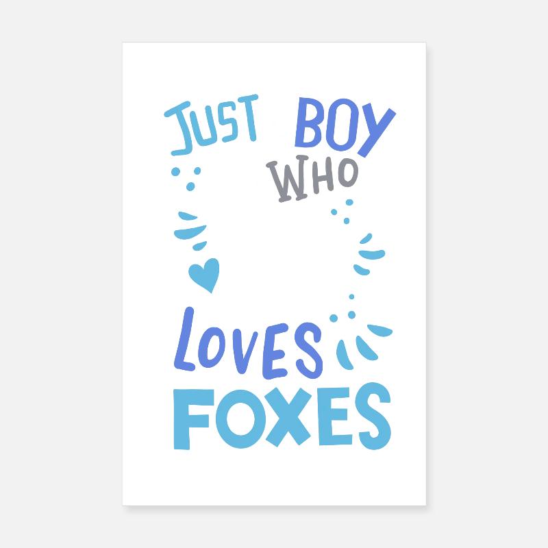 Foxes Fox Fox Lover Poster 8" x 12" (20x30 cm)