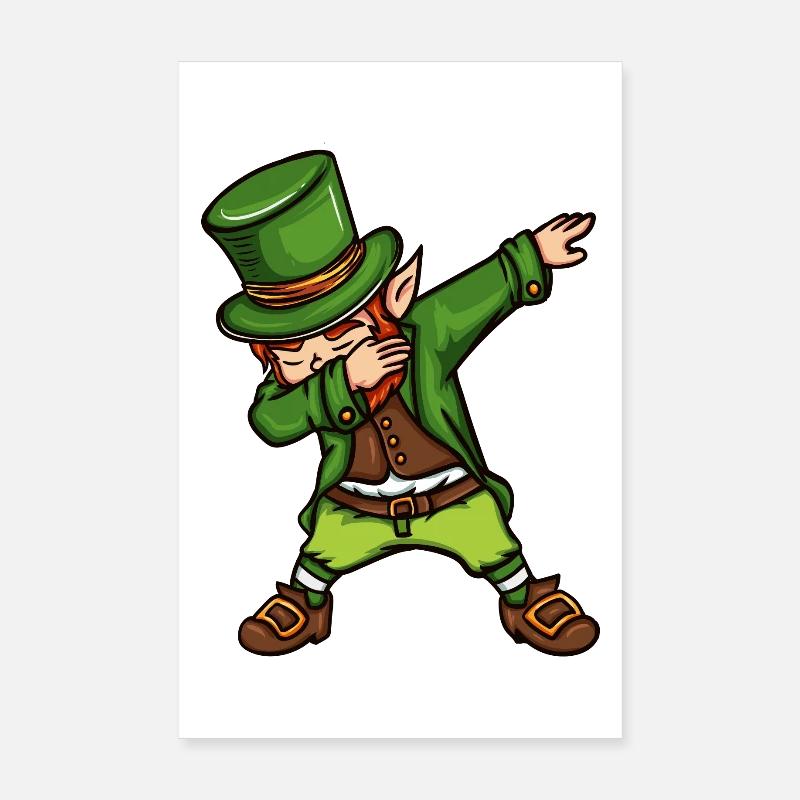 Lutin dansant St. Patrick’s Day irlandais Poster 20 x 30 cm