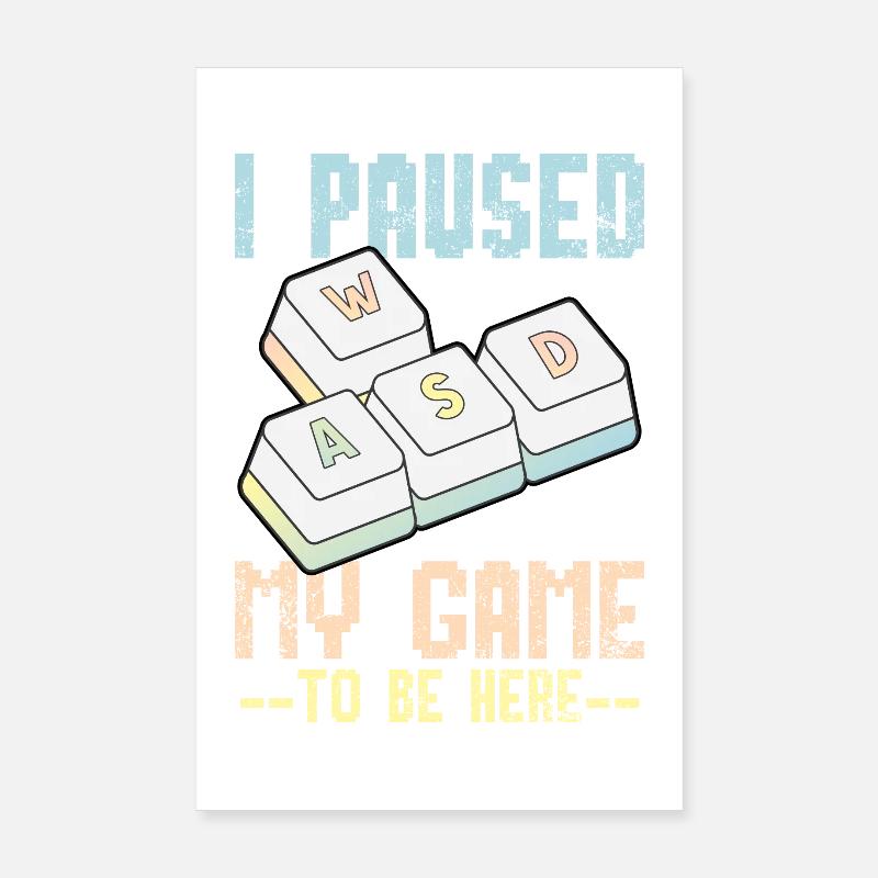 PC Games Player Computer Keyboard Poster 8" x 12" (20x30 cm)