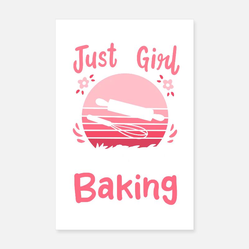Backen Bäcker Retro Poster 20x30 cm
