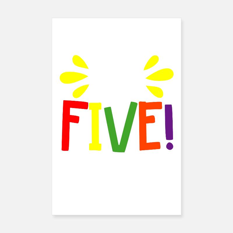 5. Geburtstag HI Five 5. Klasse Poster 20x30 cm
