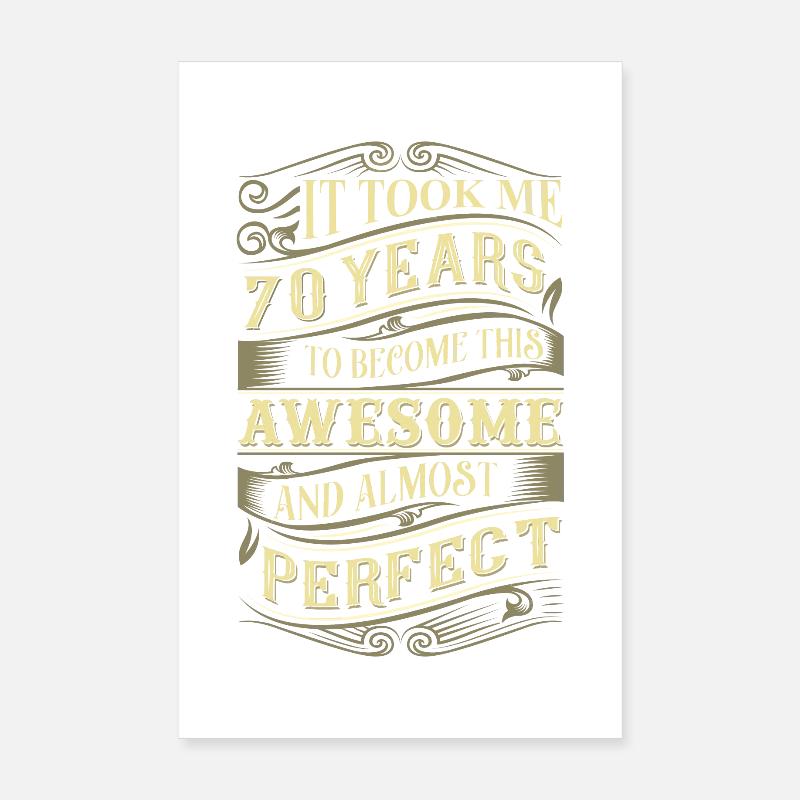 70th birthday - Poster 8" x 12" (20x30 cm) - white