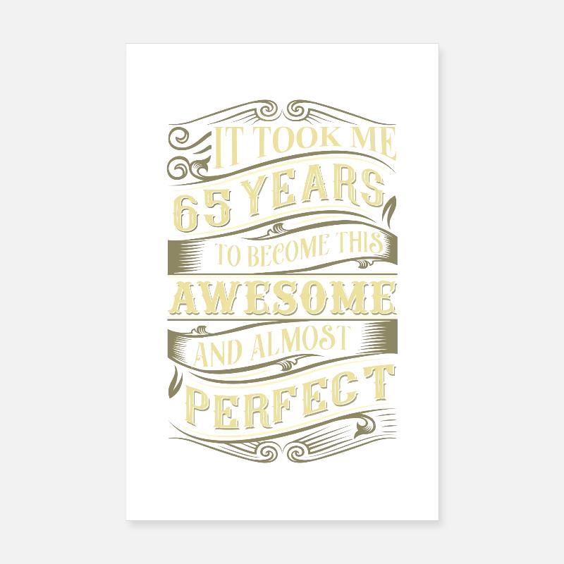 65e anniversaire Poster 20 x 30 cm