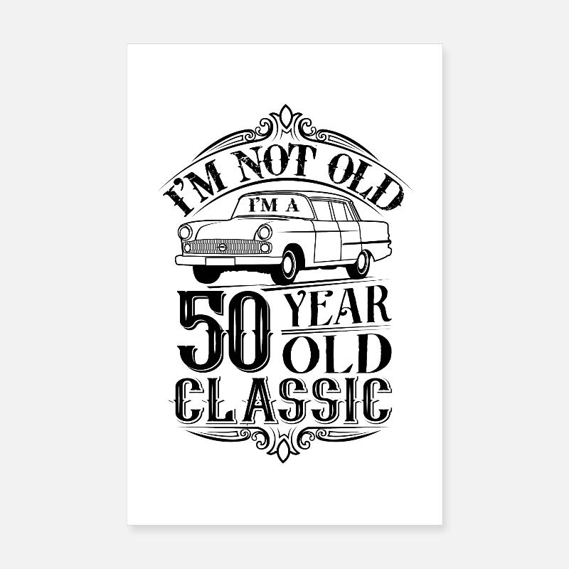 50e anniversaire classique Poster 20 x 30 cm