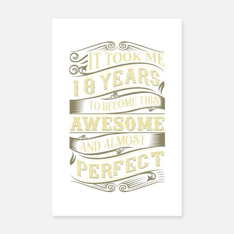 18e anniversaire Poster 20 x 30 cm