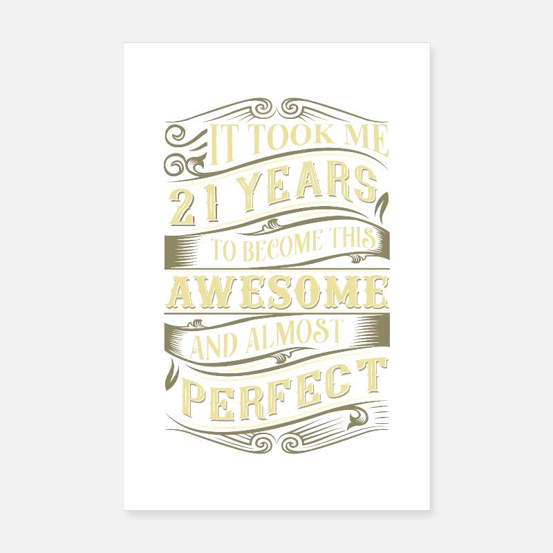 21e anniversaire Poster 20 x 30 cm