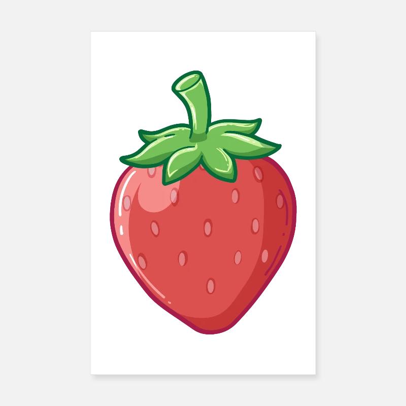 Erdbeere Poster 20x30 cm