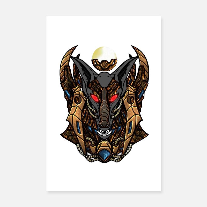 Anubis Steampunk Poster 20x30 cm