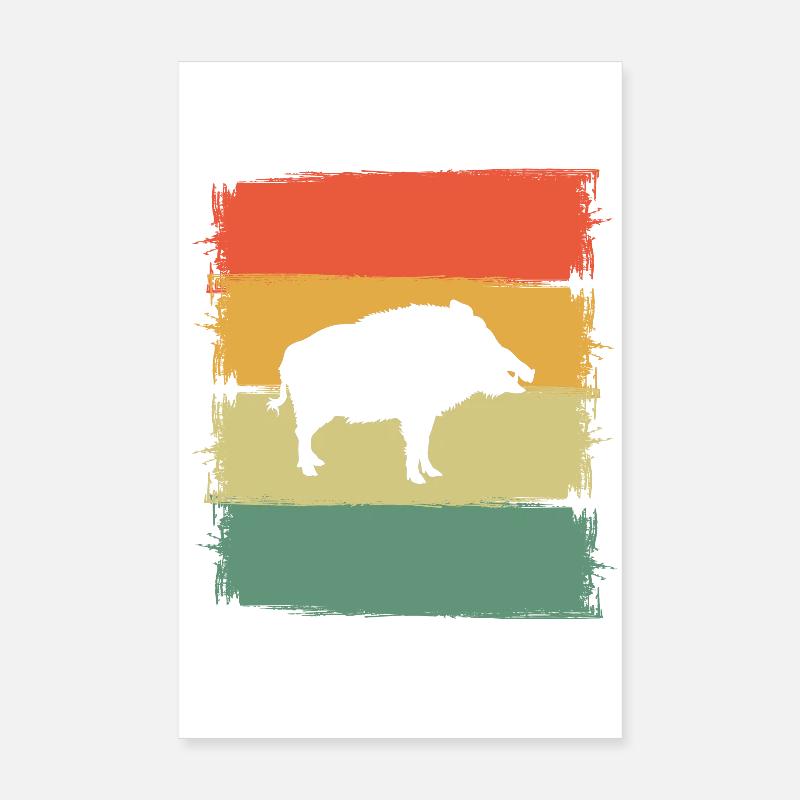 Wild boar Poster 8" x 12" (20x30 cm)