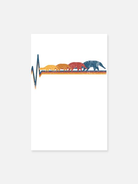 Ameisenbär Ameisenbären - Poster 20x30 cm - Weiß