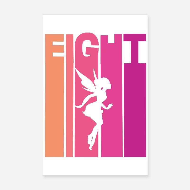 8. Geburtstag Mädchen Fee Poster 20x30 cm