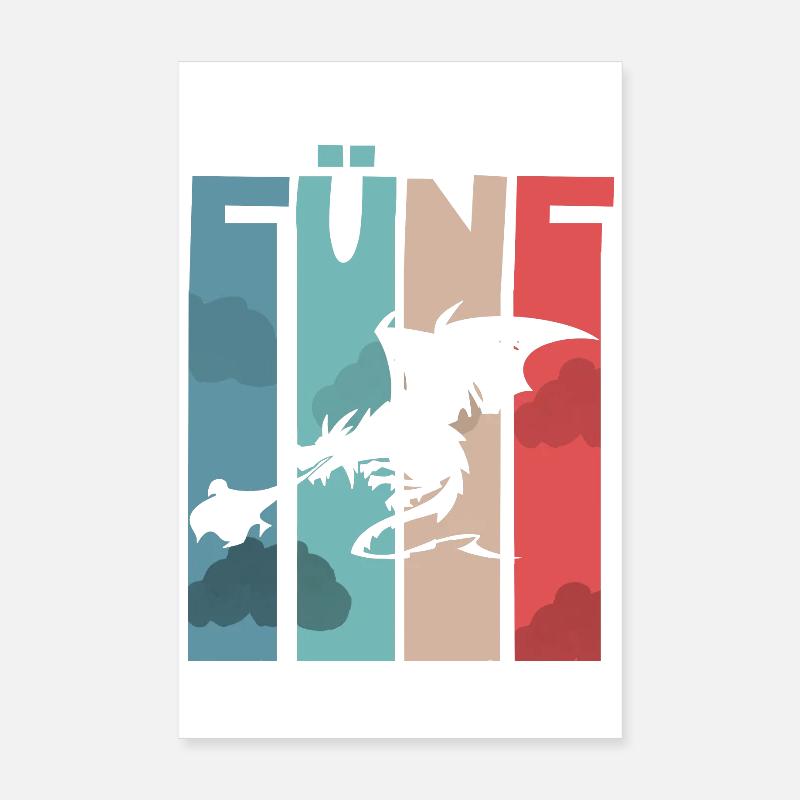 Drache 5. Geburtstag Kinder Drachen - Poster 20x30 cm - Weiß
