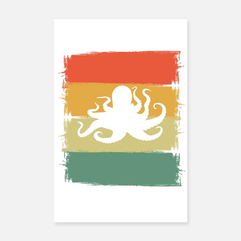 Octopus Octopus Octopus Octopus Poster 8" x 12" (20x30 cm)