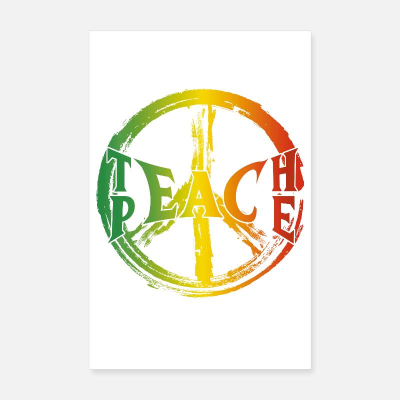 Teach Peace Poster 8" x 12" (20x30 cm)