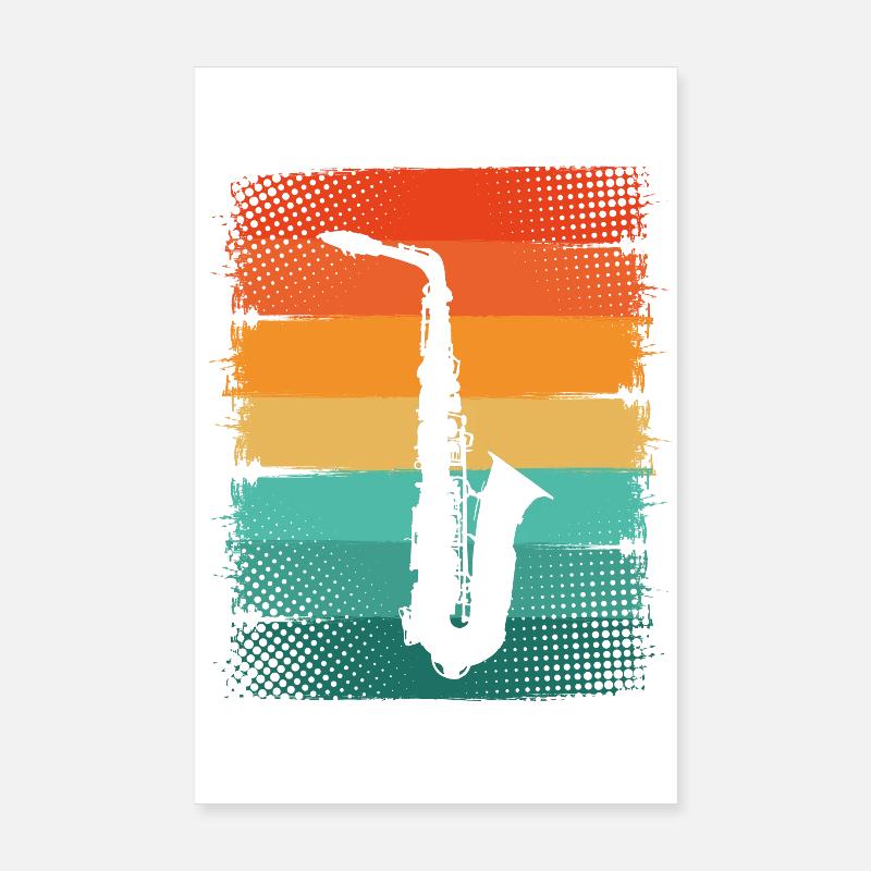 Saxophone Saxophoniste Poster 20 x 30 cm