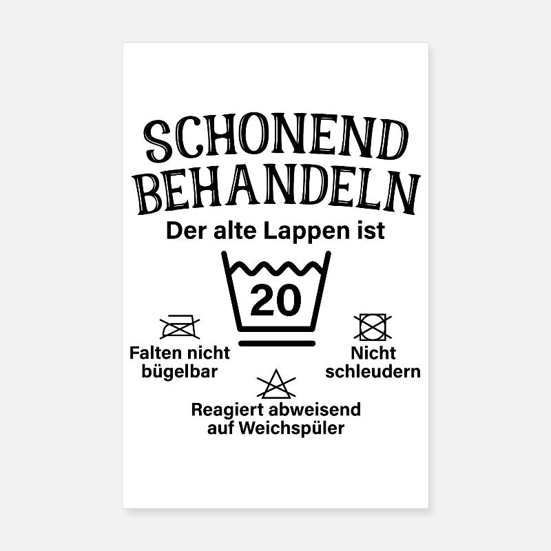 Schonend Behandeln Zwanzig Geschenk 20. Geburtstag Poster 20x30 cm