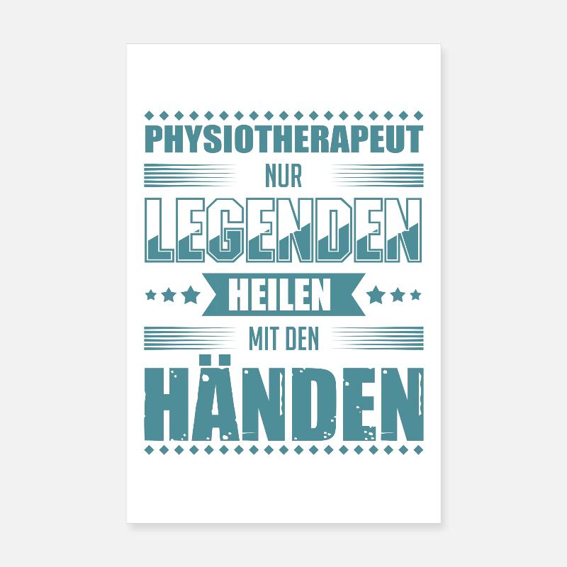 Physiotherapeut Geschenkideen - Poster 20x30 cm - Weiß