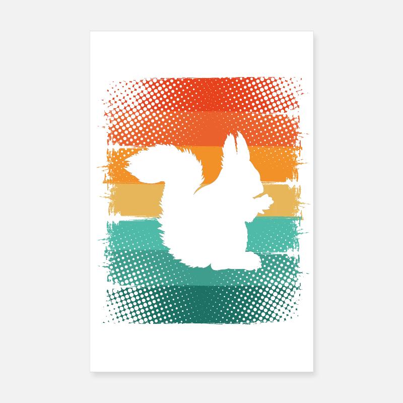 Écureuil Poster 20 x 30 cm