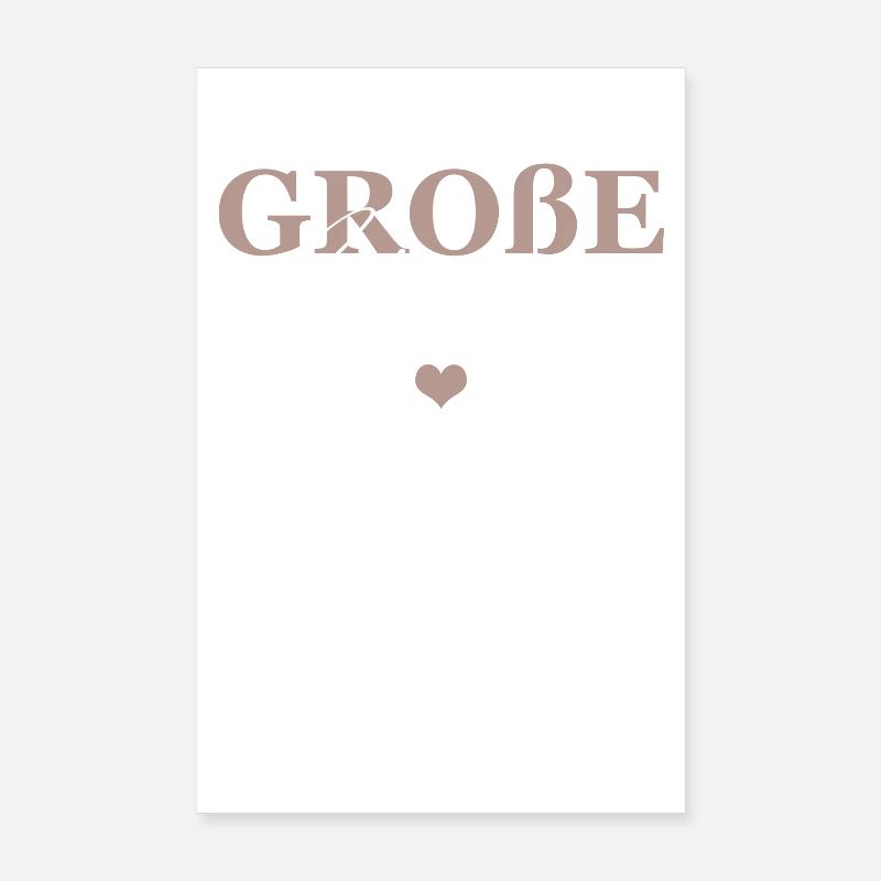 Große Schwester - Poster 20x30 cm - Weiß