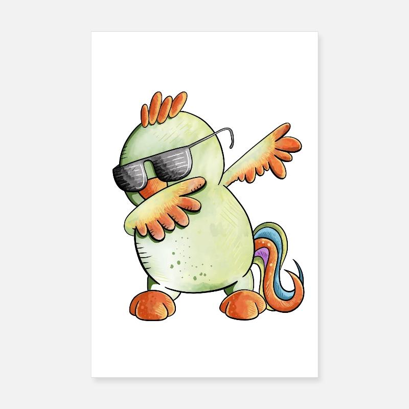 Dab Dance Rooster I Dabbendes Poulet Poster 20 x 30 cm