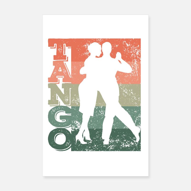 Tango Argentino Rétro Vintage Tango Vals Danse Poster 20 x 30 cm