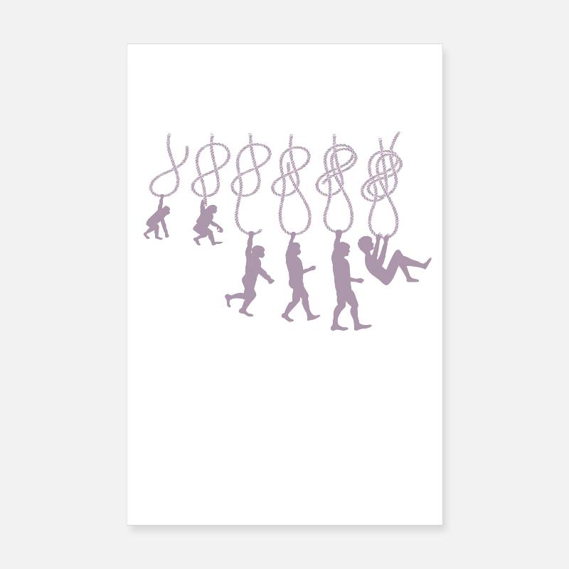 Evolution Escalade Escalade Nœud Huitième Nœud Poster 20 x 30 cm