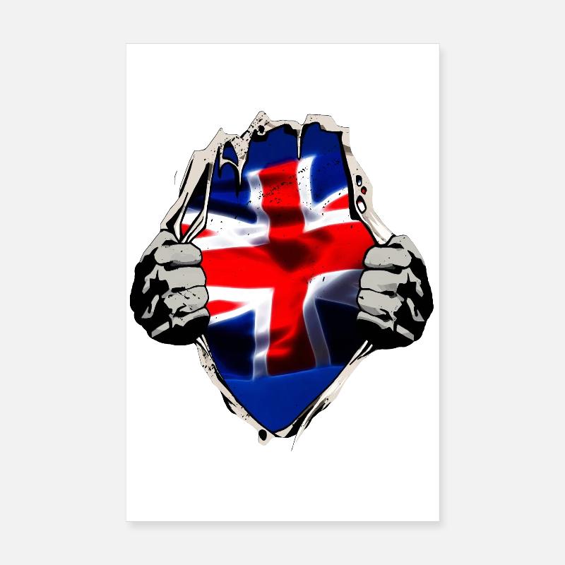 Grande-Bretagne Angleterre Drapeau anglais Poster 20 x 30 cm
