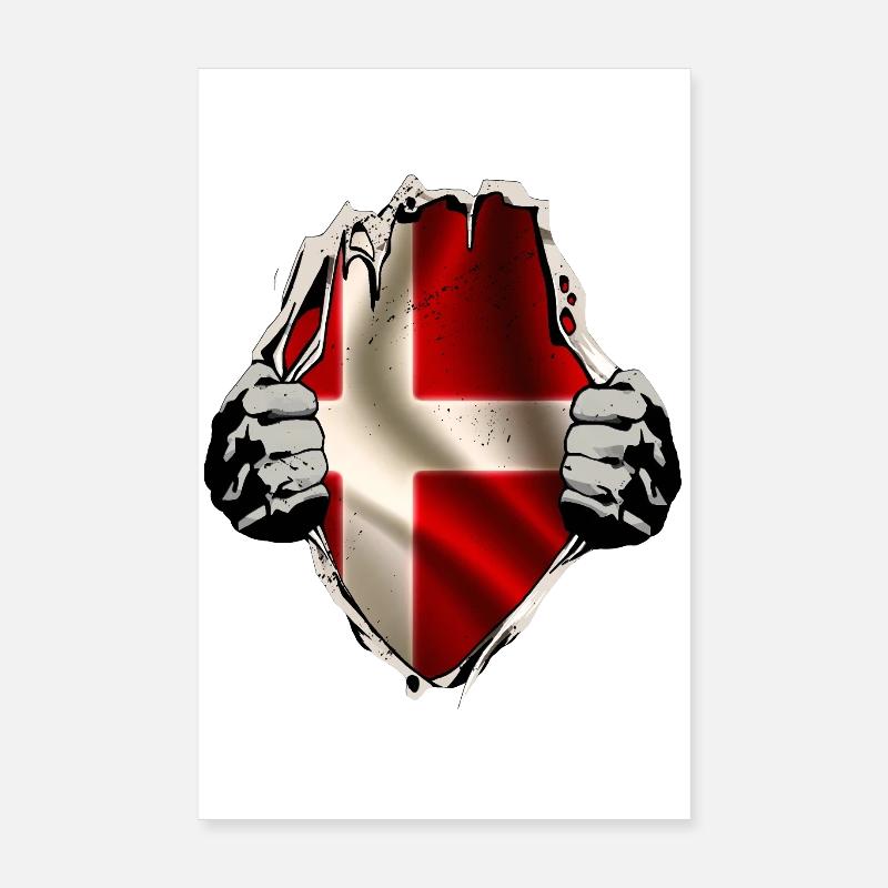 Le Danemark sous la chemise Poster 20 x 30 cm