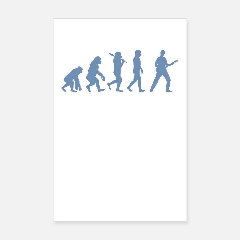 Evolution Gitarre Bassist Poster 20x30 cm
