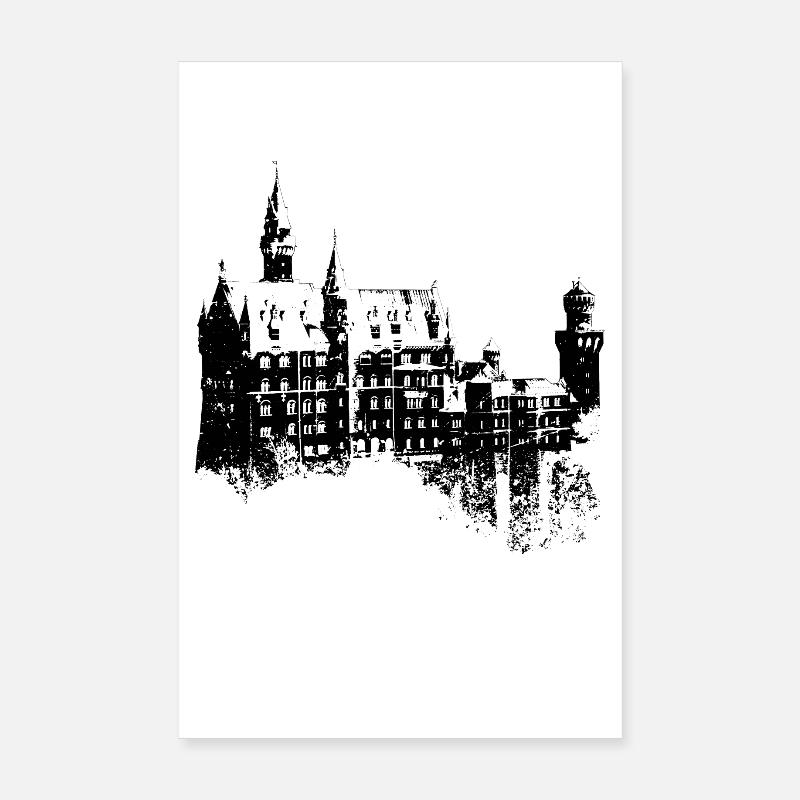 Neuschwanstein Germany Bavaria I Love Germany Poster 8" x 12" (20x30 cm)