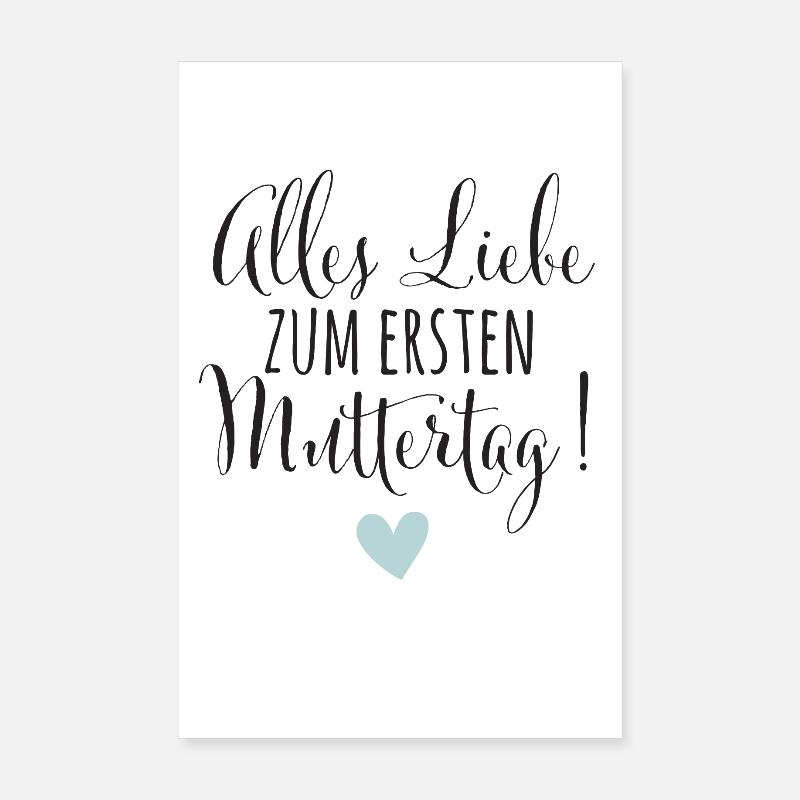 1. Muttertag Mama Mutter Baby Geschenk Babysprüche Poster 20x30 cm